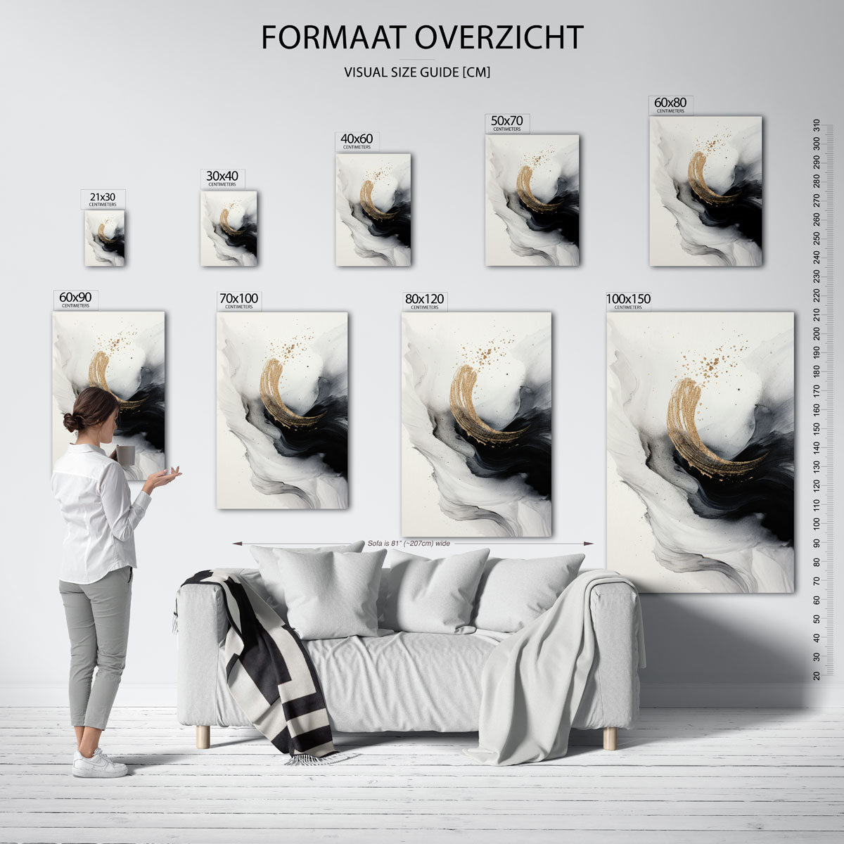 Gouden golf Poster