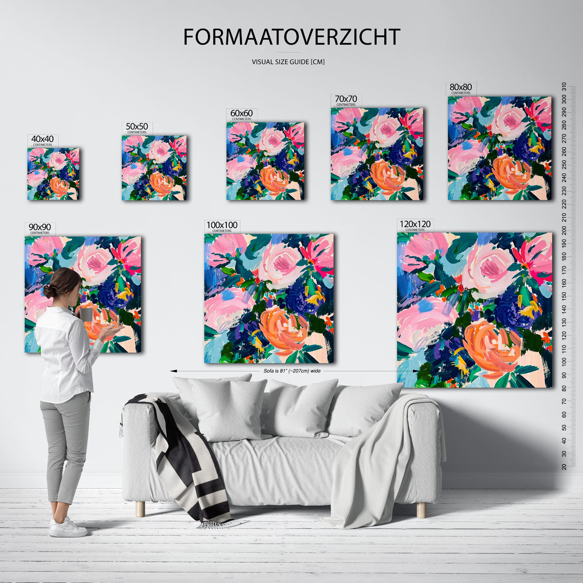 Bloemen in levendige kleuren Poster