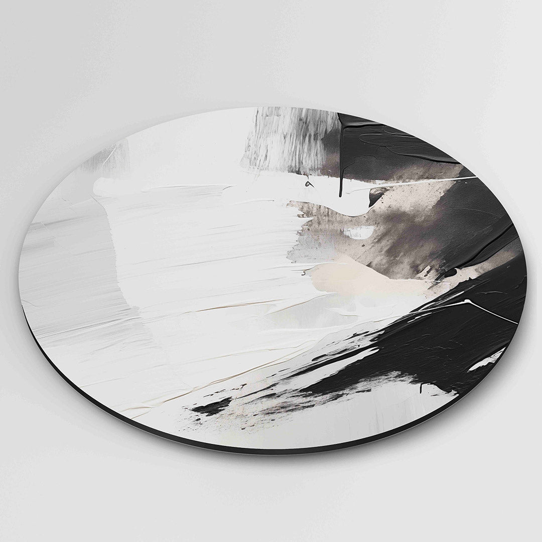 Abstracte zwart wit Muurcirkel