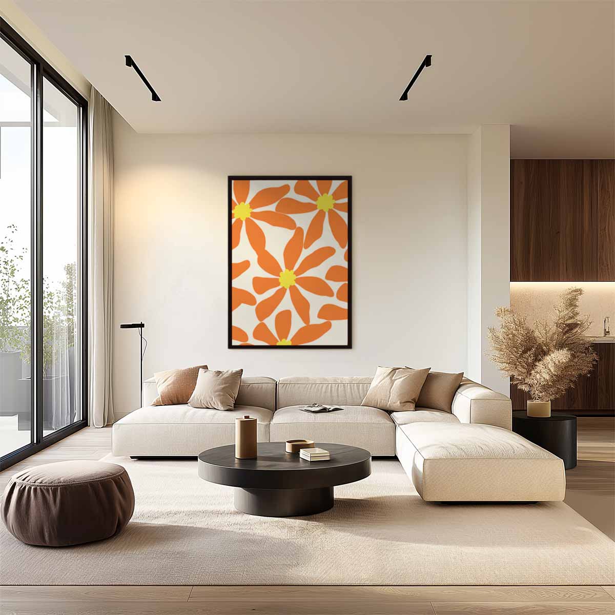 Bloemenpracht in Oranje Kunstwerk-canvas-dibond-plexiglas-wanddecoratie-WallArtistic