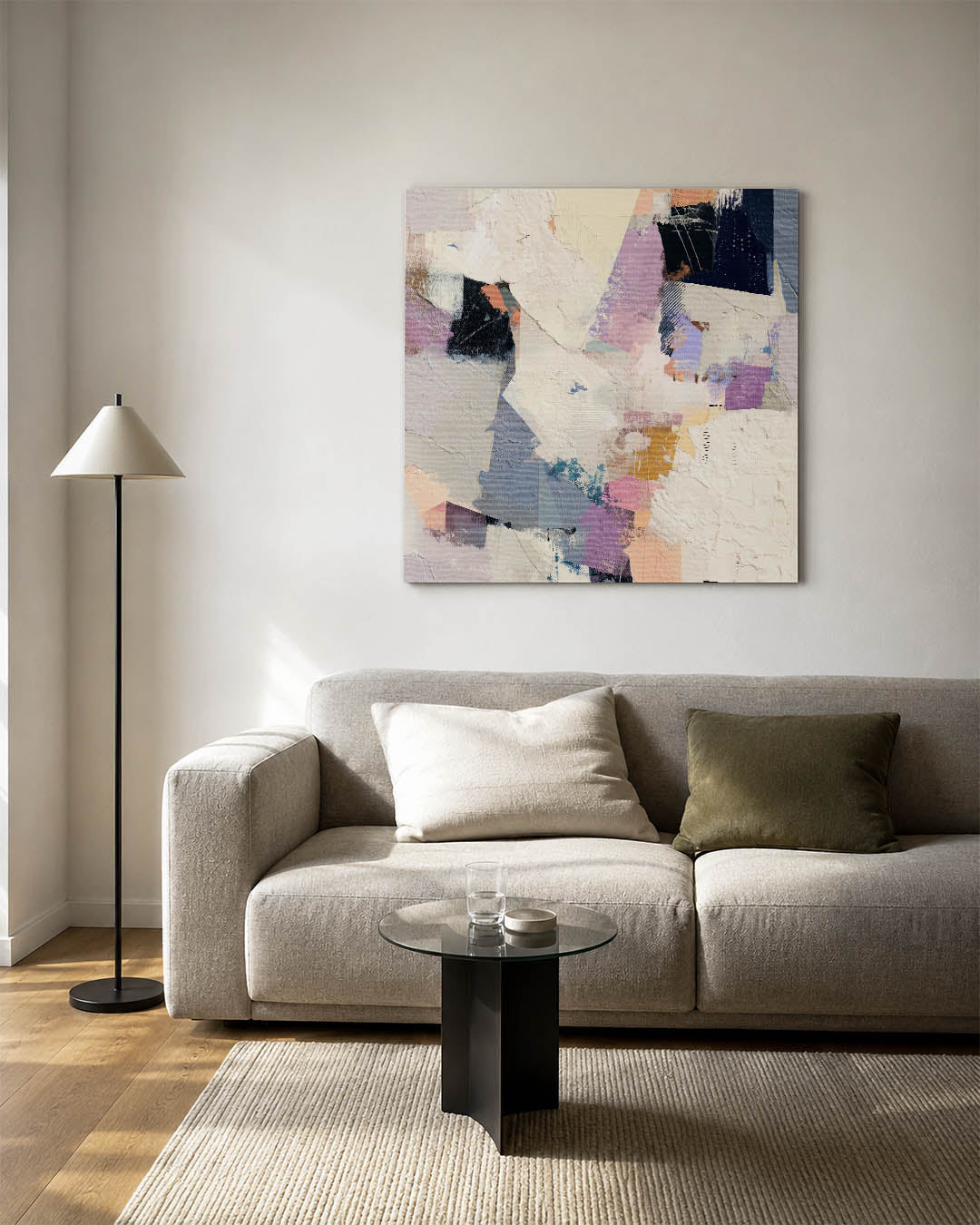 Dynamische kleurencompositie Kunstwerk