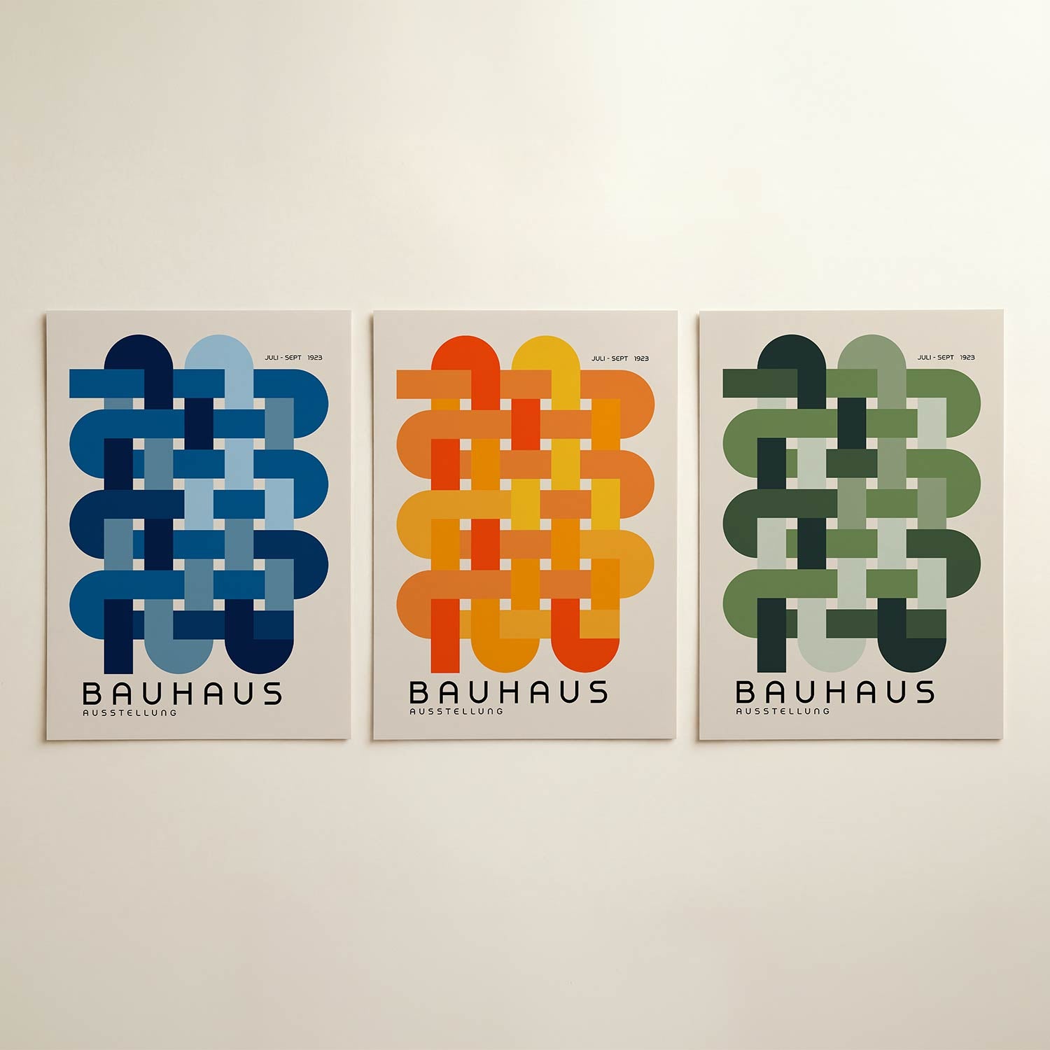Wevende blauwtinten Posterset