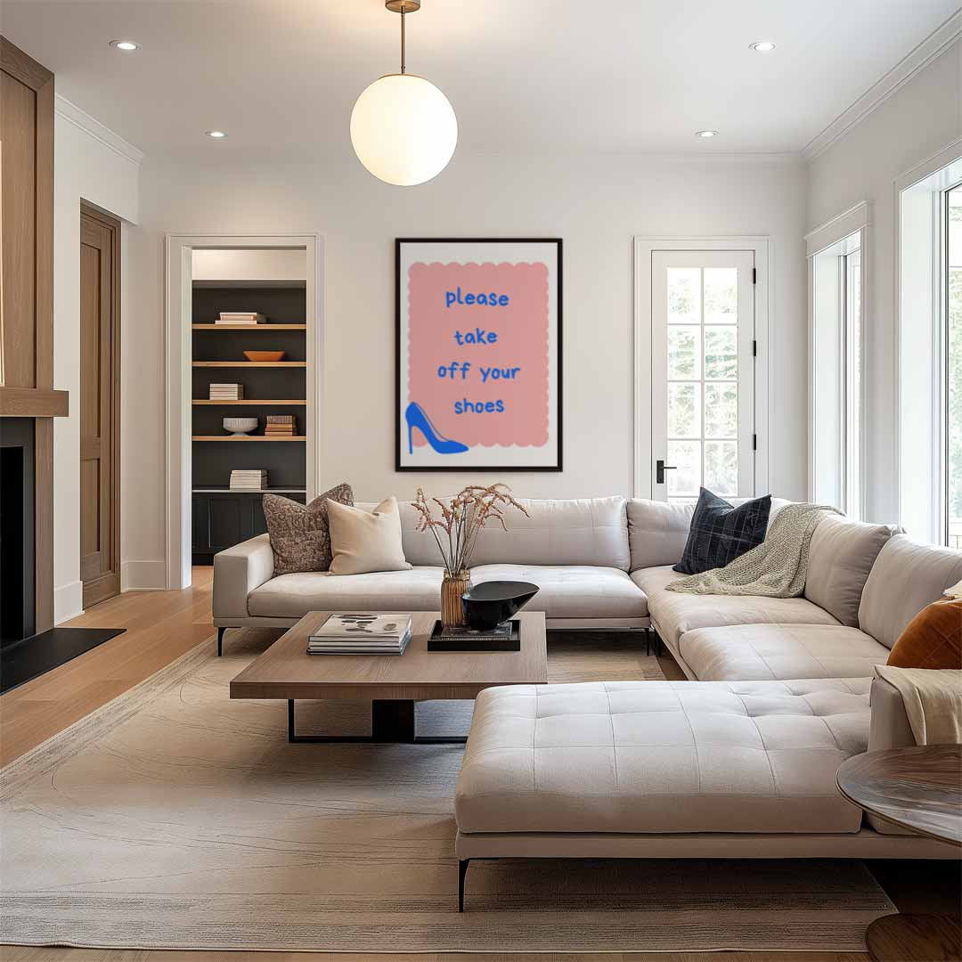 Welkomstbordje met Hoge Hakken Kunstwerk-canvas-dibond-plexiglas-wanddecoratie-WallArtistic