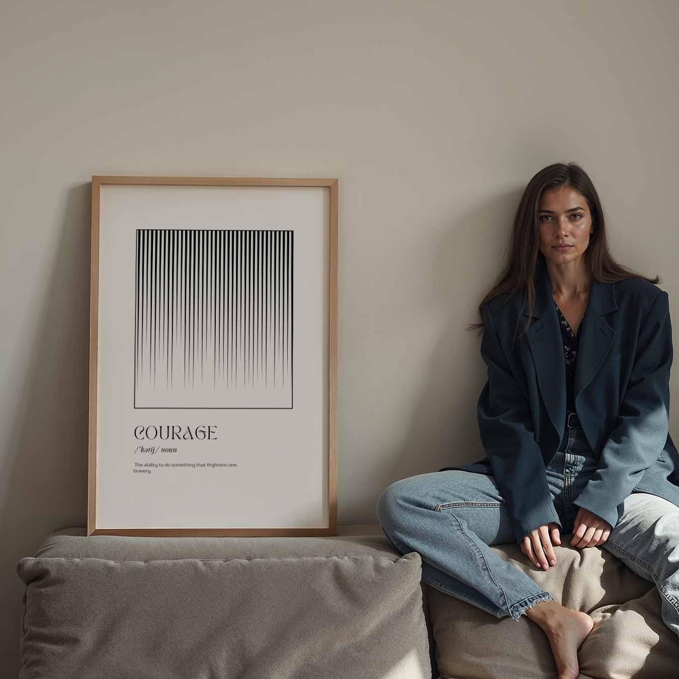 Minimalistische Moed Poster-WallArtistic