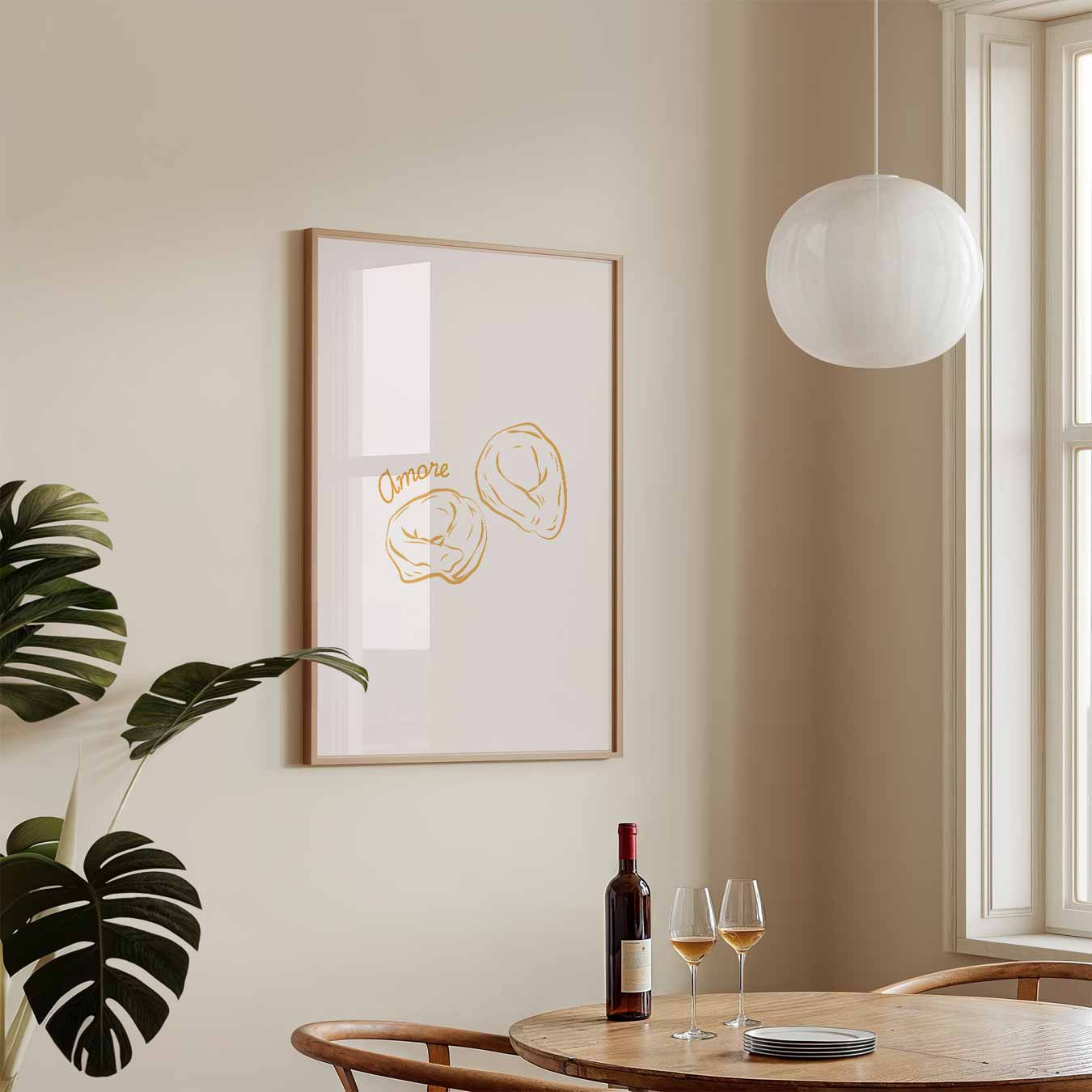 Amore Pasta Illustratie Poster-WallArtistic