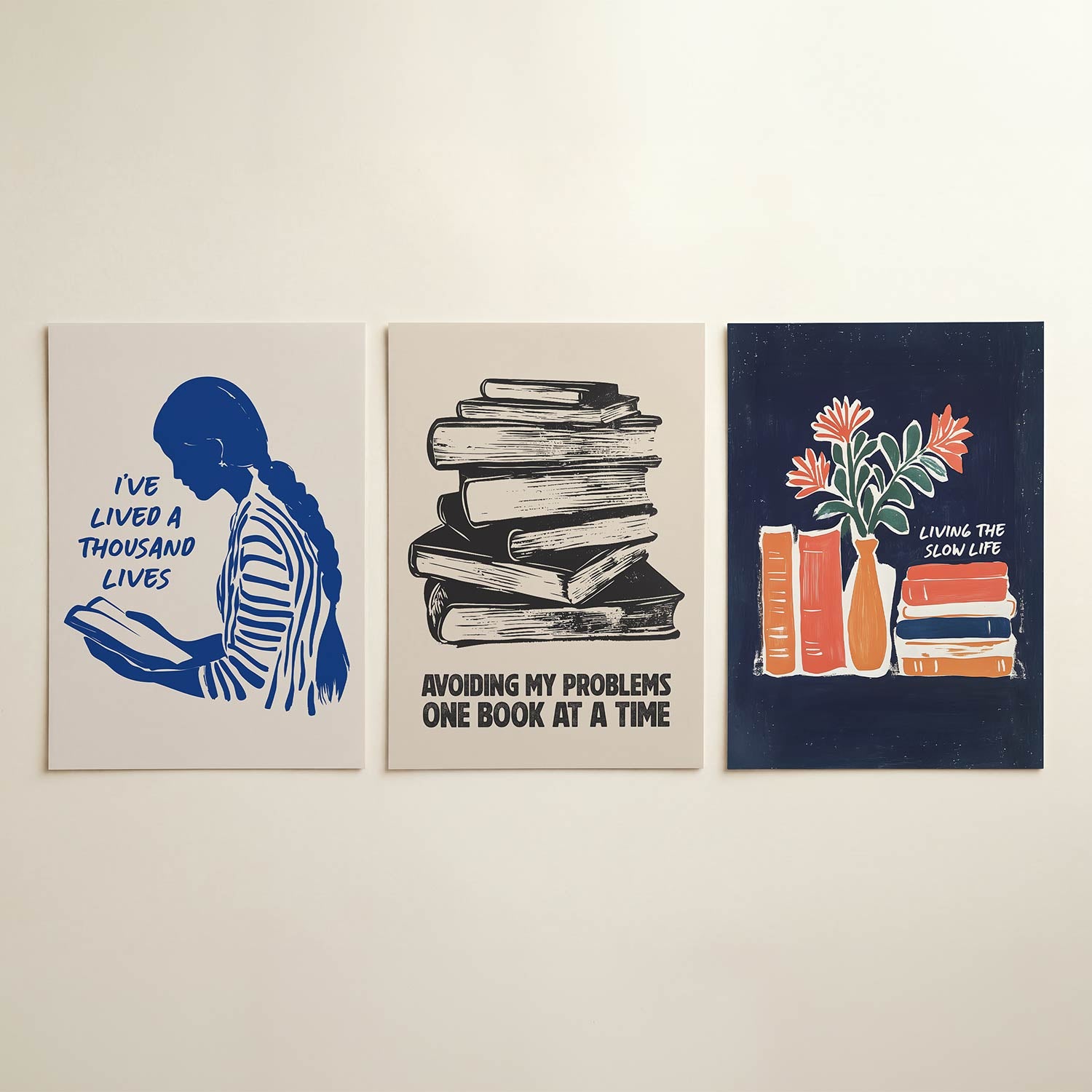 Silhouet en tekst Posterset