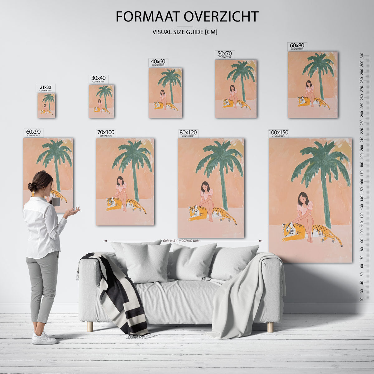 Vrouw met tijger Poster
