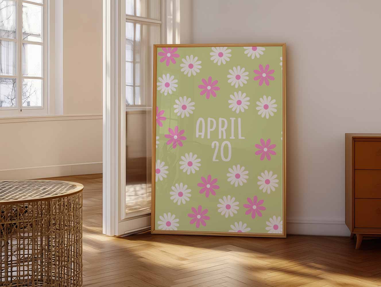 Vrolijke Bloemen Kalenderposter-WallArtistic