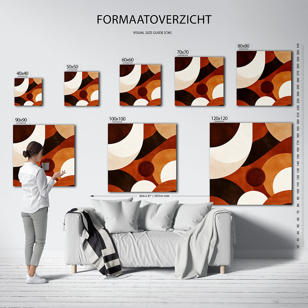 Organische vormen compositie Kunstwerk