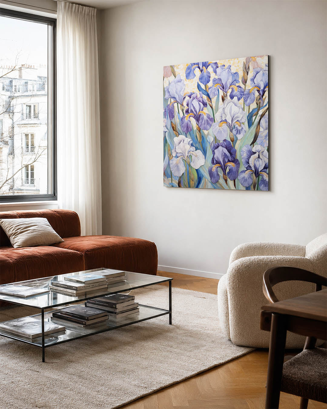 Bloemrijke mozaïek Kunstwerk