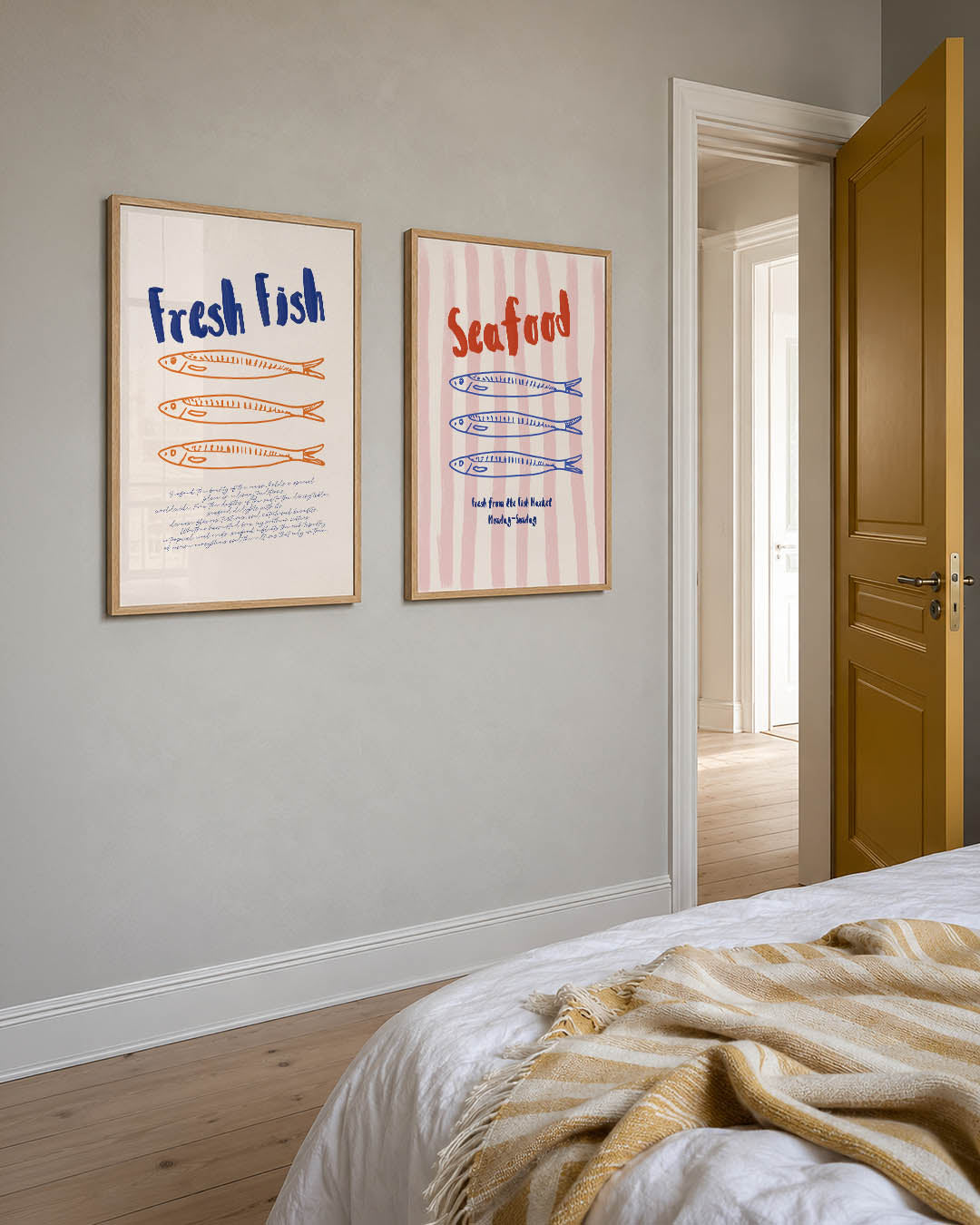 Vissen en letters Posterset