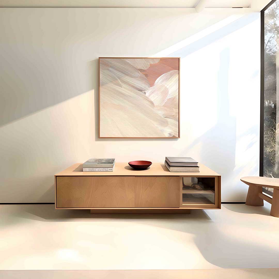 Abstracte penseelstreken Poster