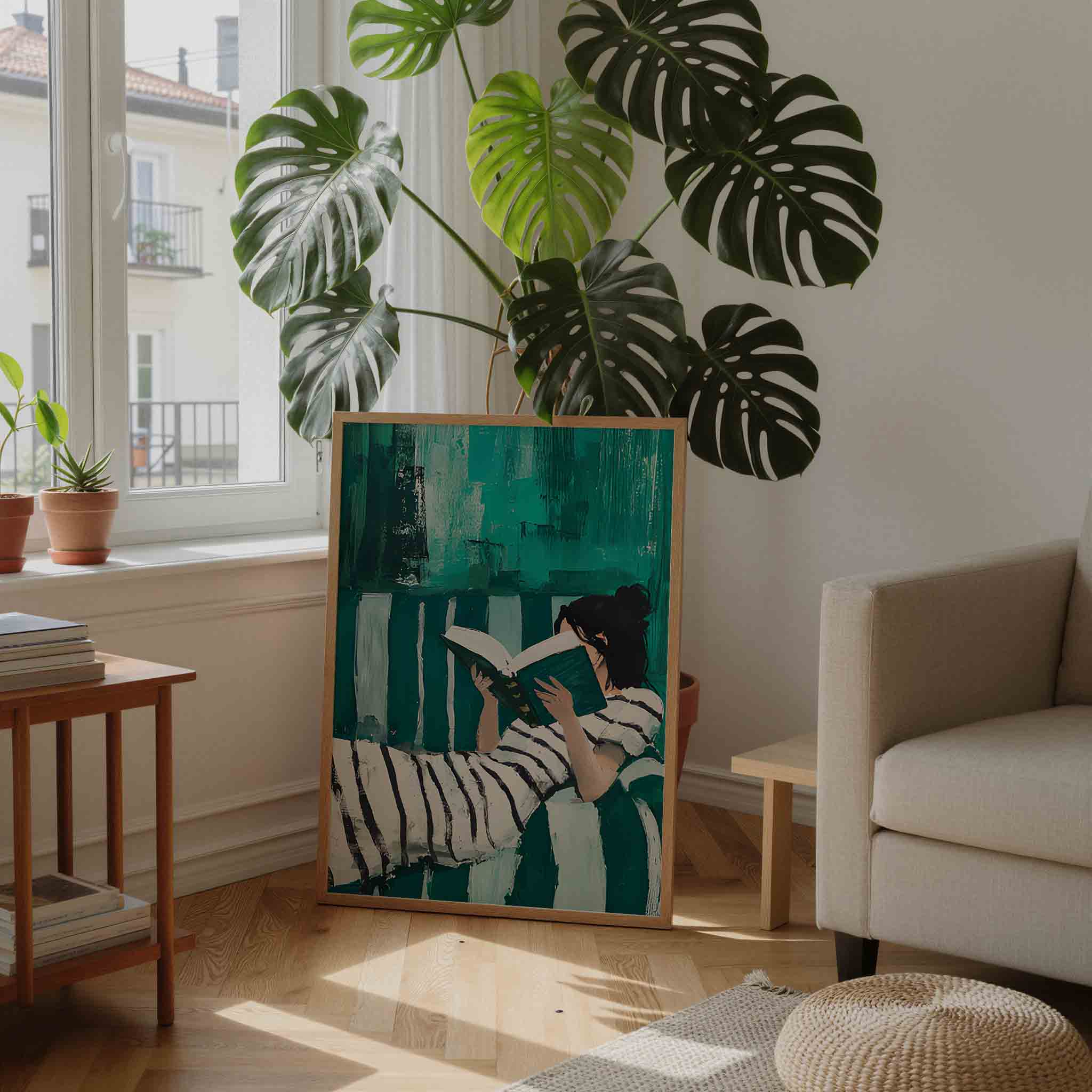 Lezende vrouw Poster