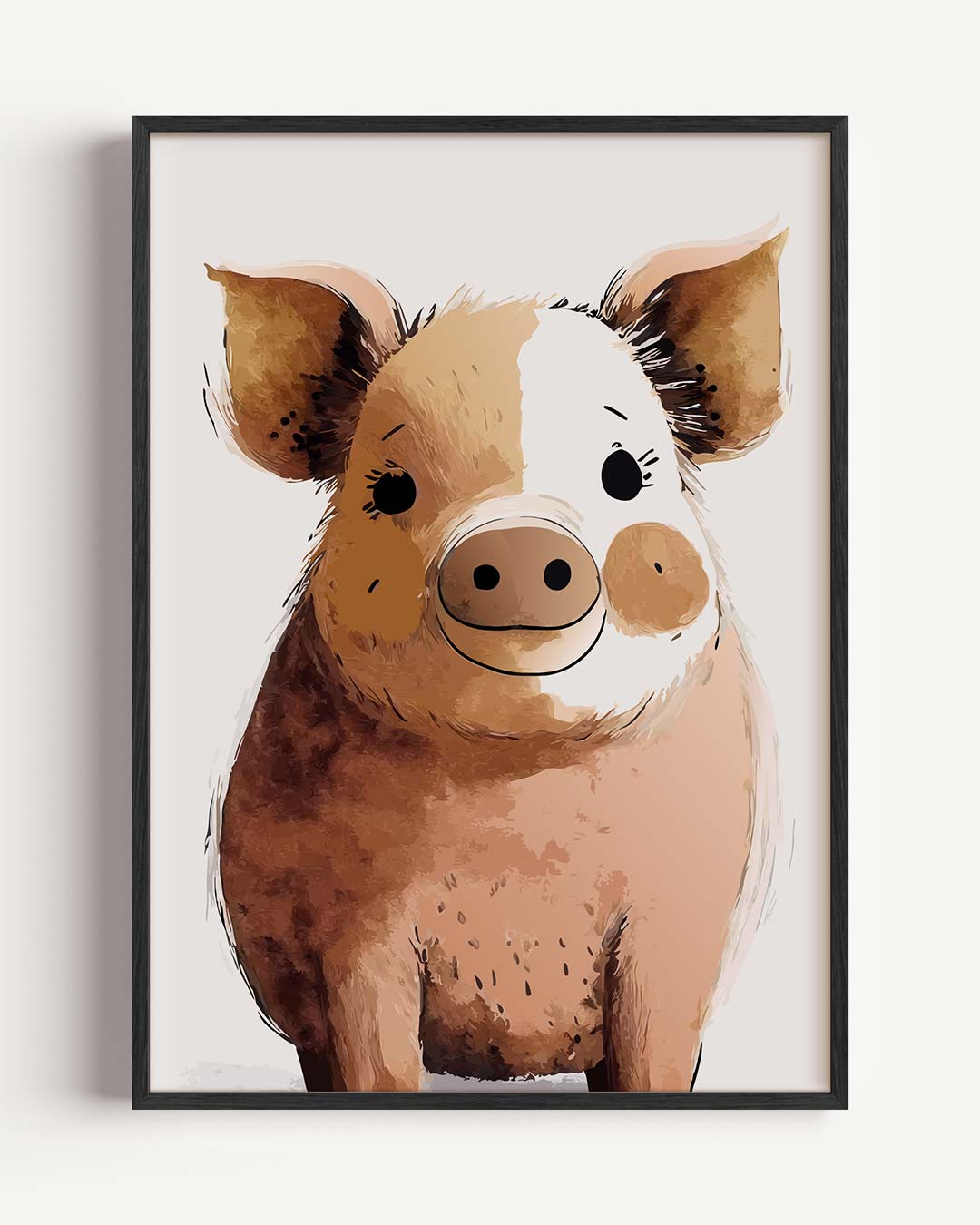 Schattige Varkensvriend Poster-WallArtistic