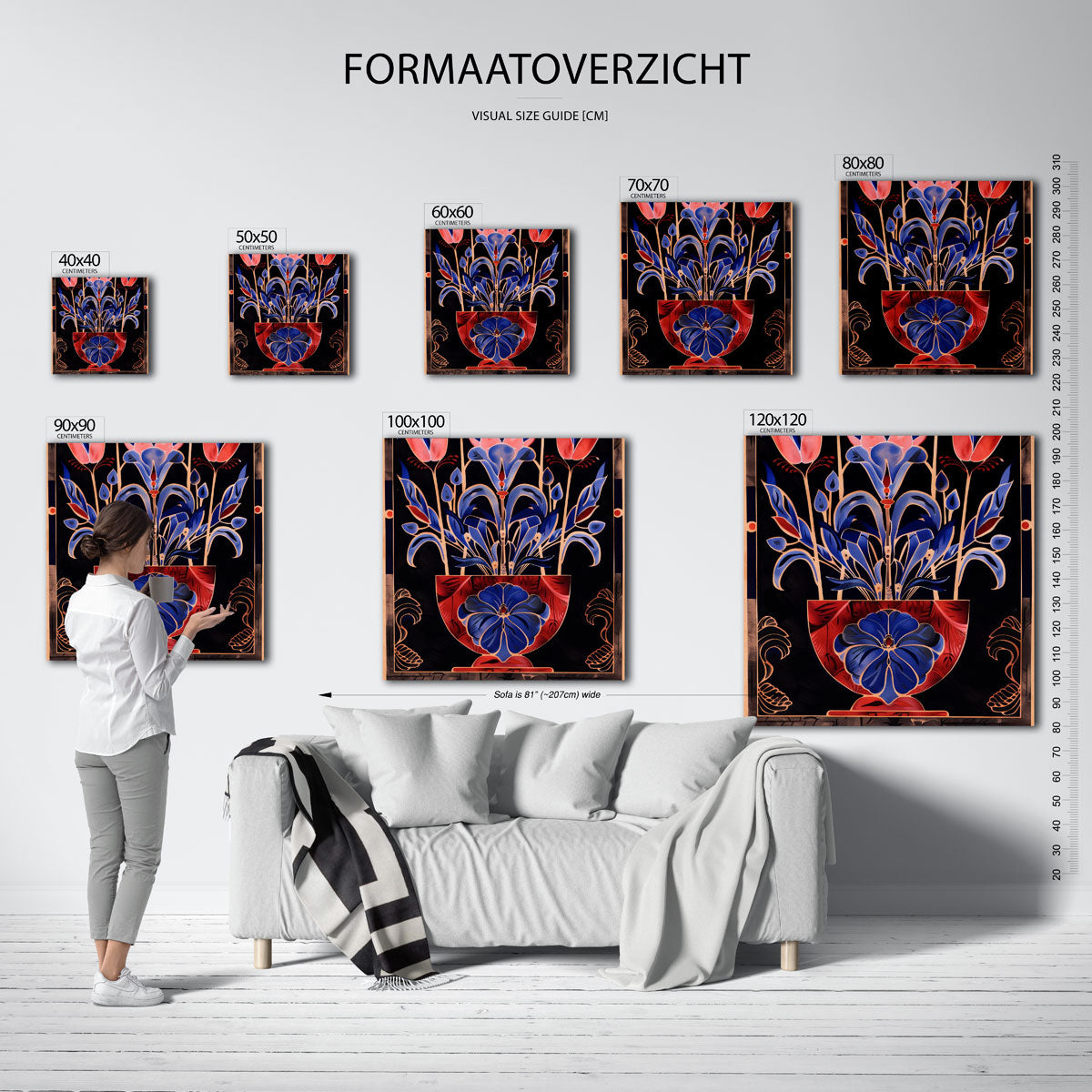 Bloemen in vaas Poster