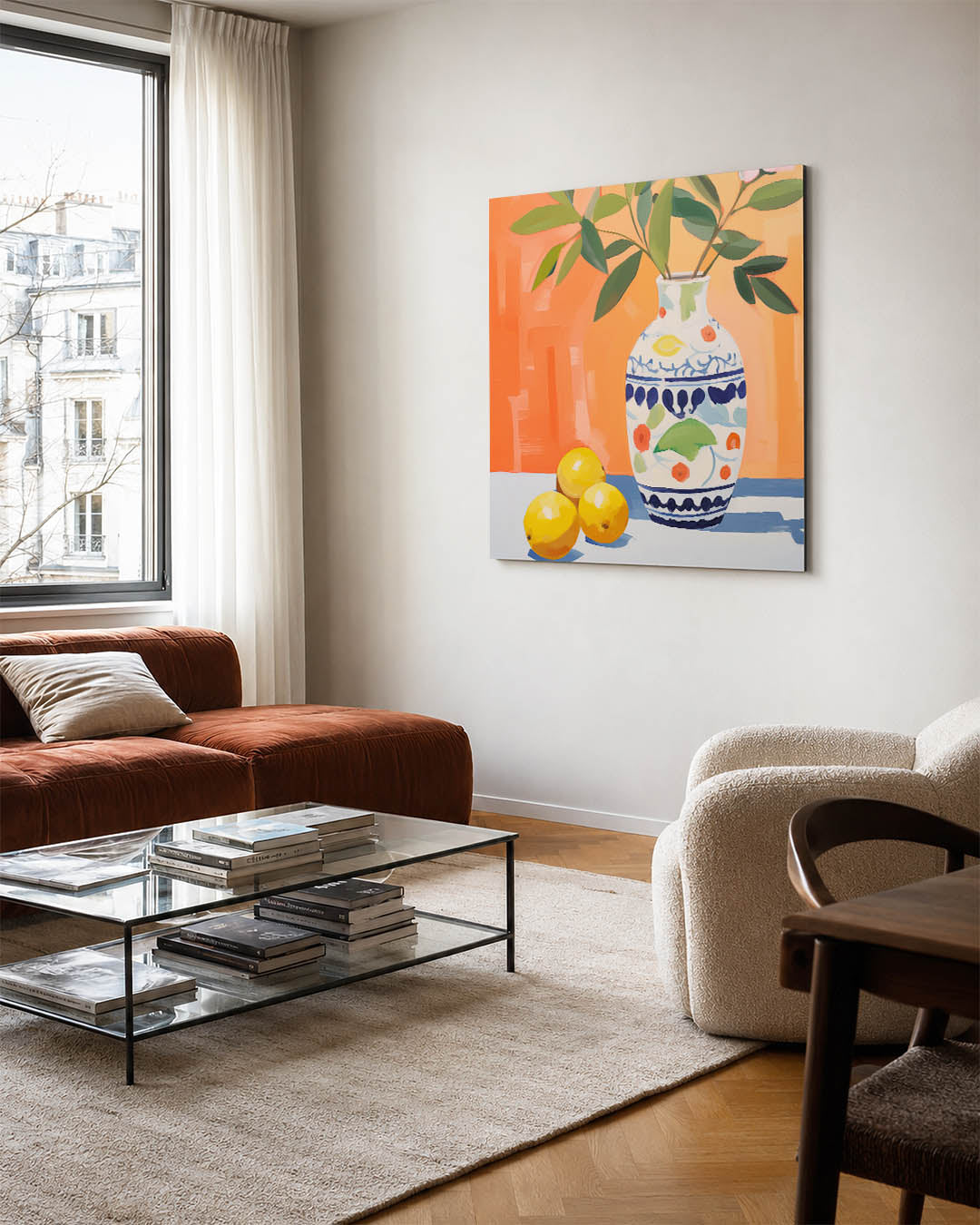 Vaas met citroenen Kunstwerk