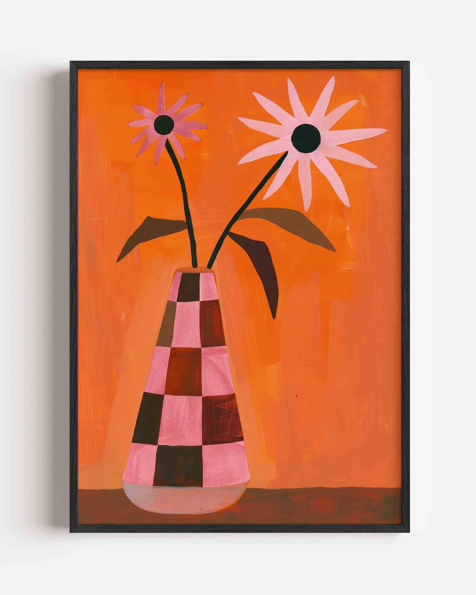 Bloemen in vaas Poster
