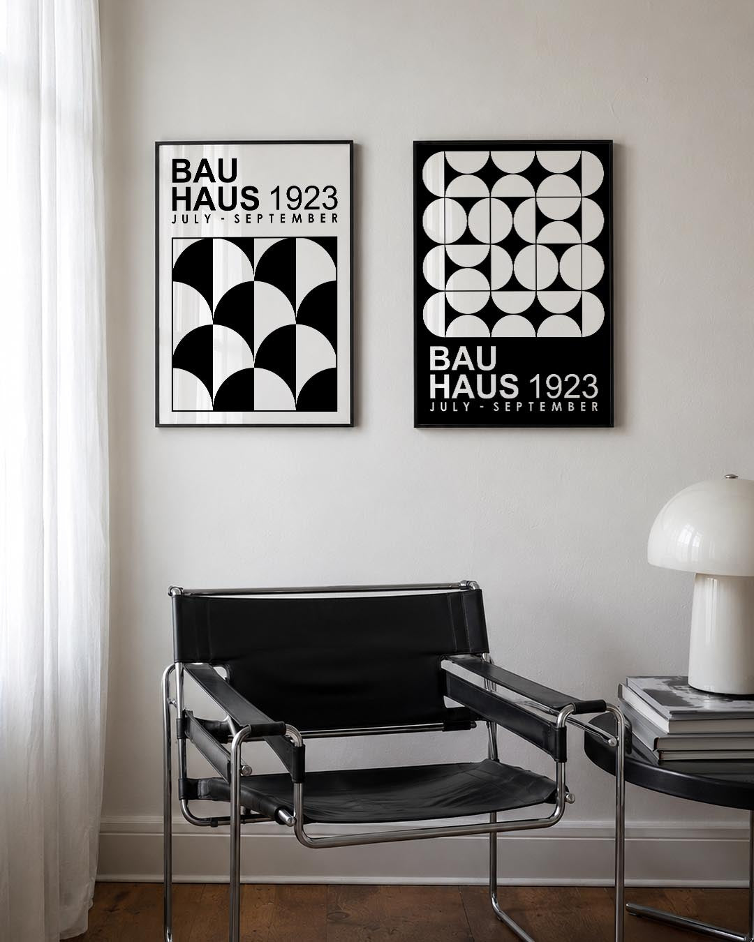 Zwart wit vormen Posterset