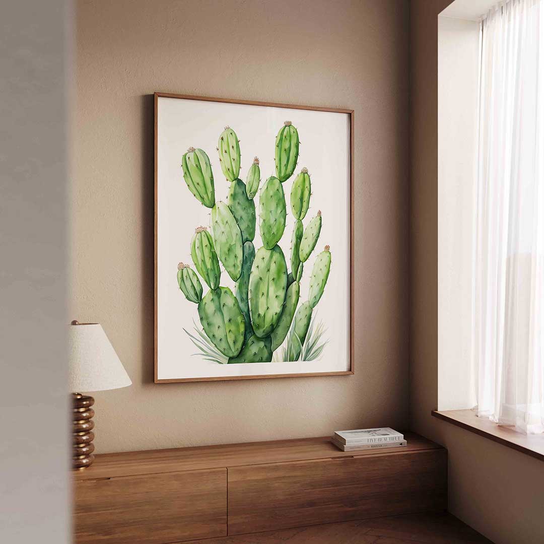 Groene cactus Poster