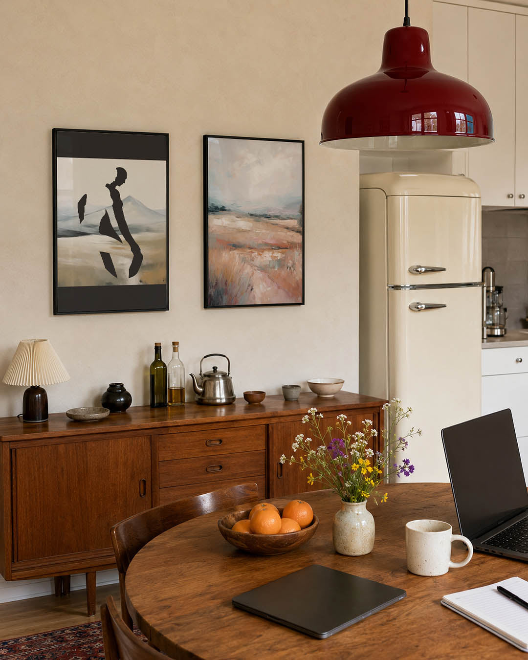 Silhouet en landschap Posterset