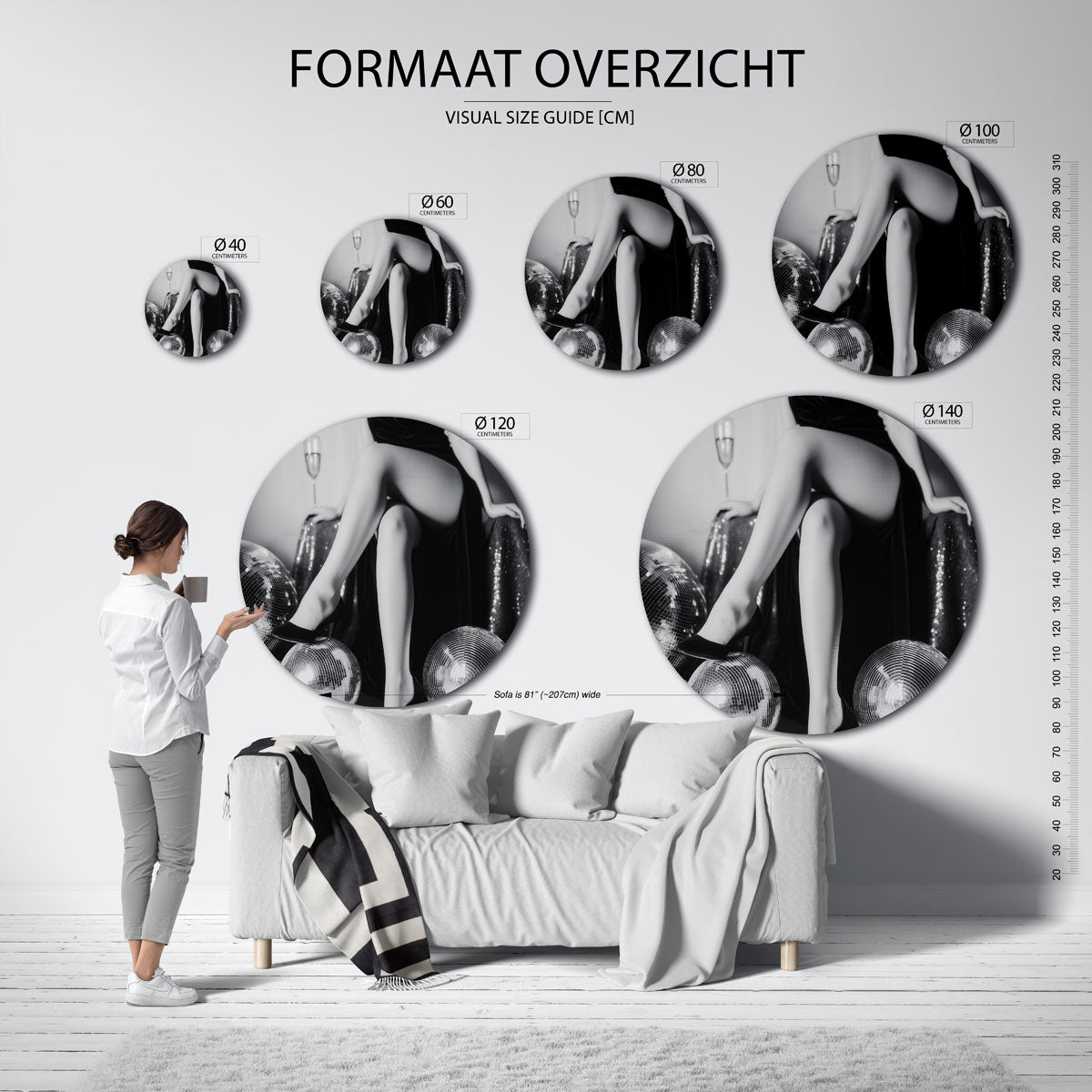 Glamoureuze benen Muurcirkel