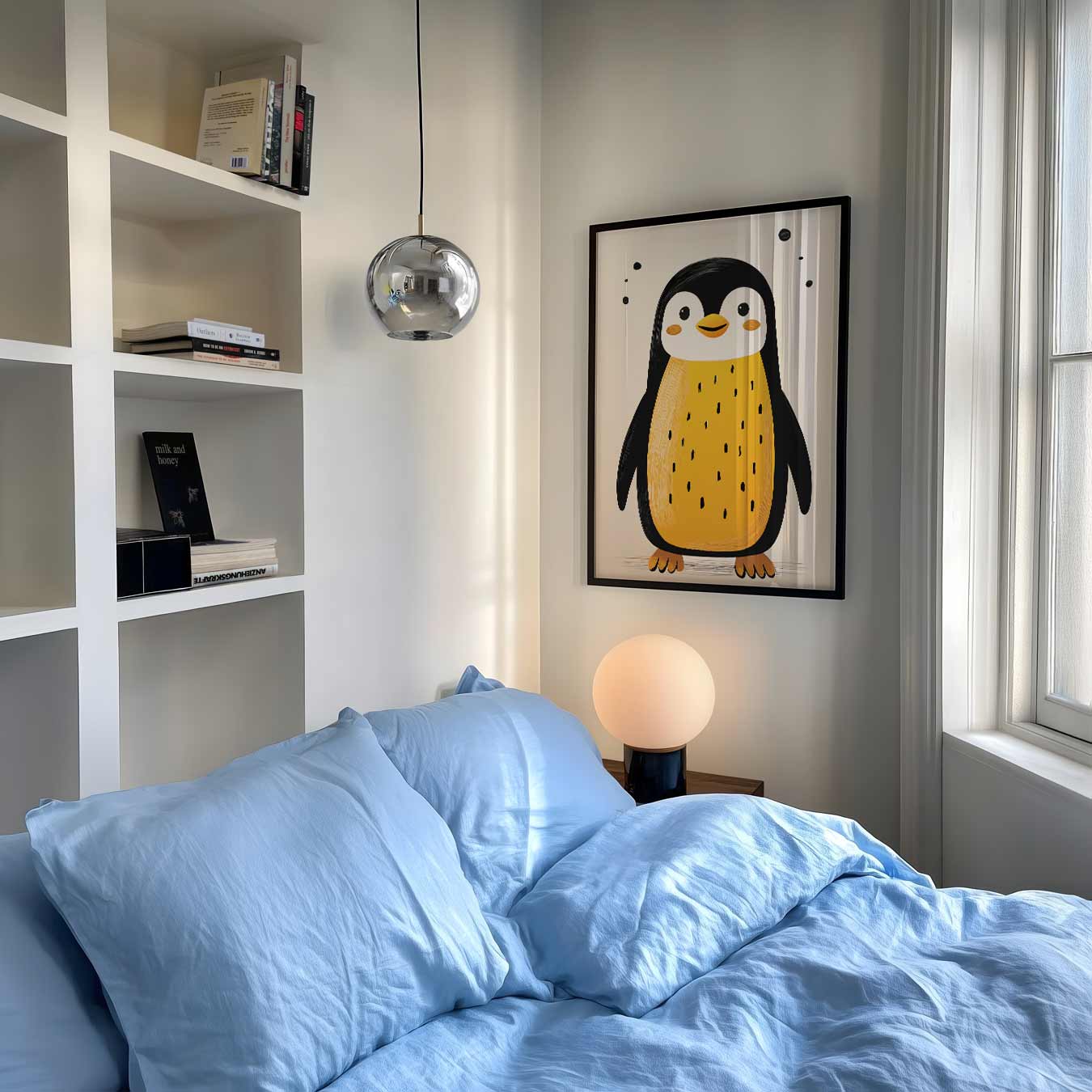 Vrolijke Pinguïn Illustratie Poster-WallArtistic