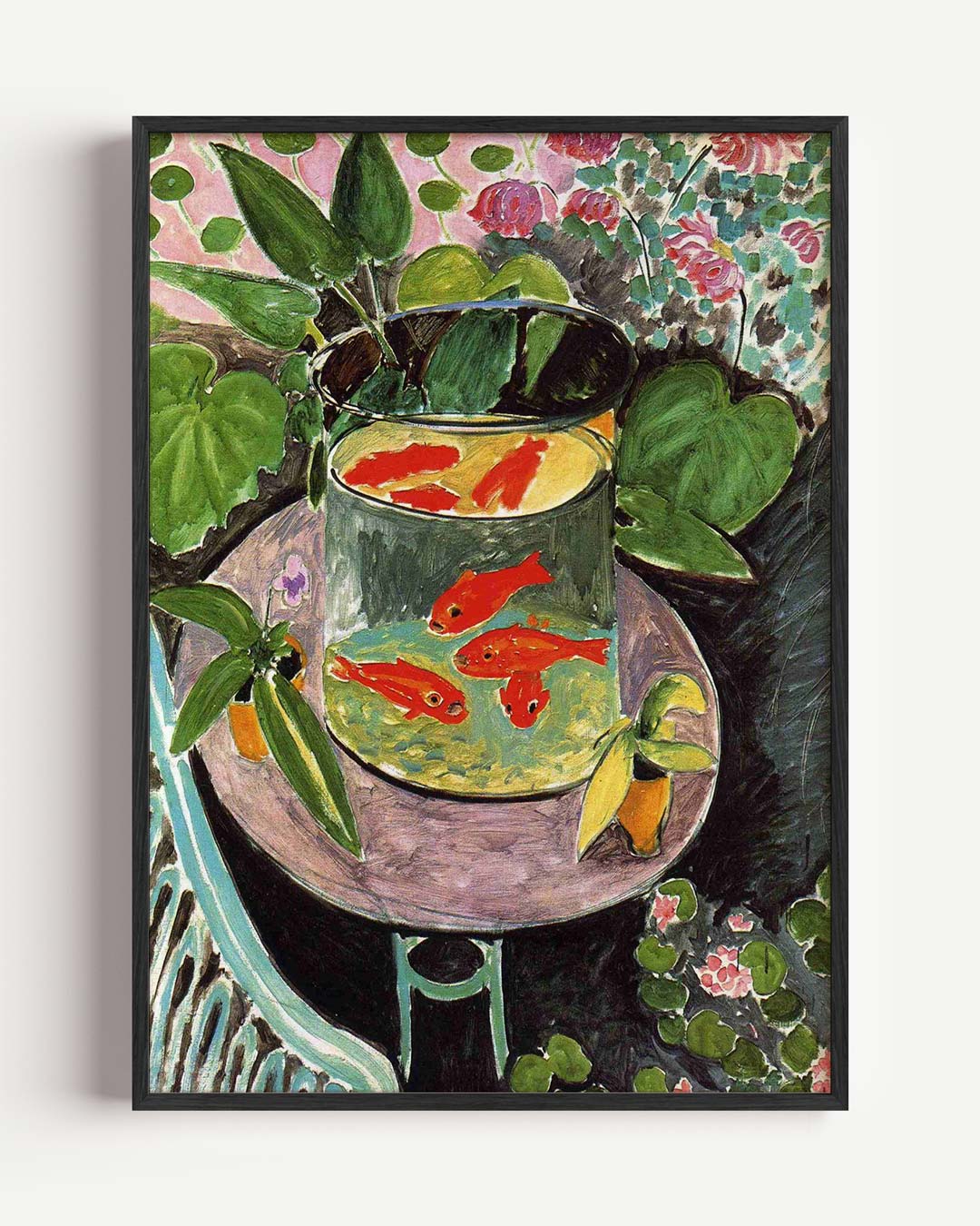 Vrolijke Goudvissen in de Tuin Poster-WallArtistic