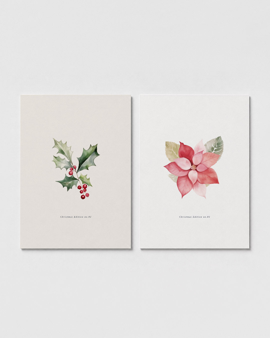 Natuurlijke kerstkleuren Posterset