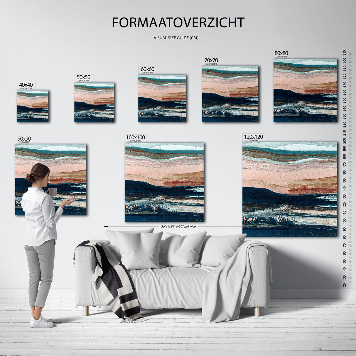 Abstracte landschapsweergave Poster