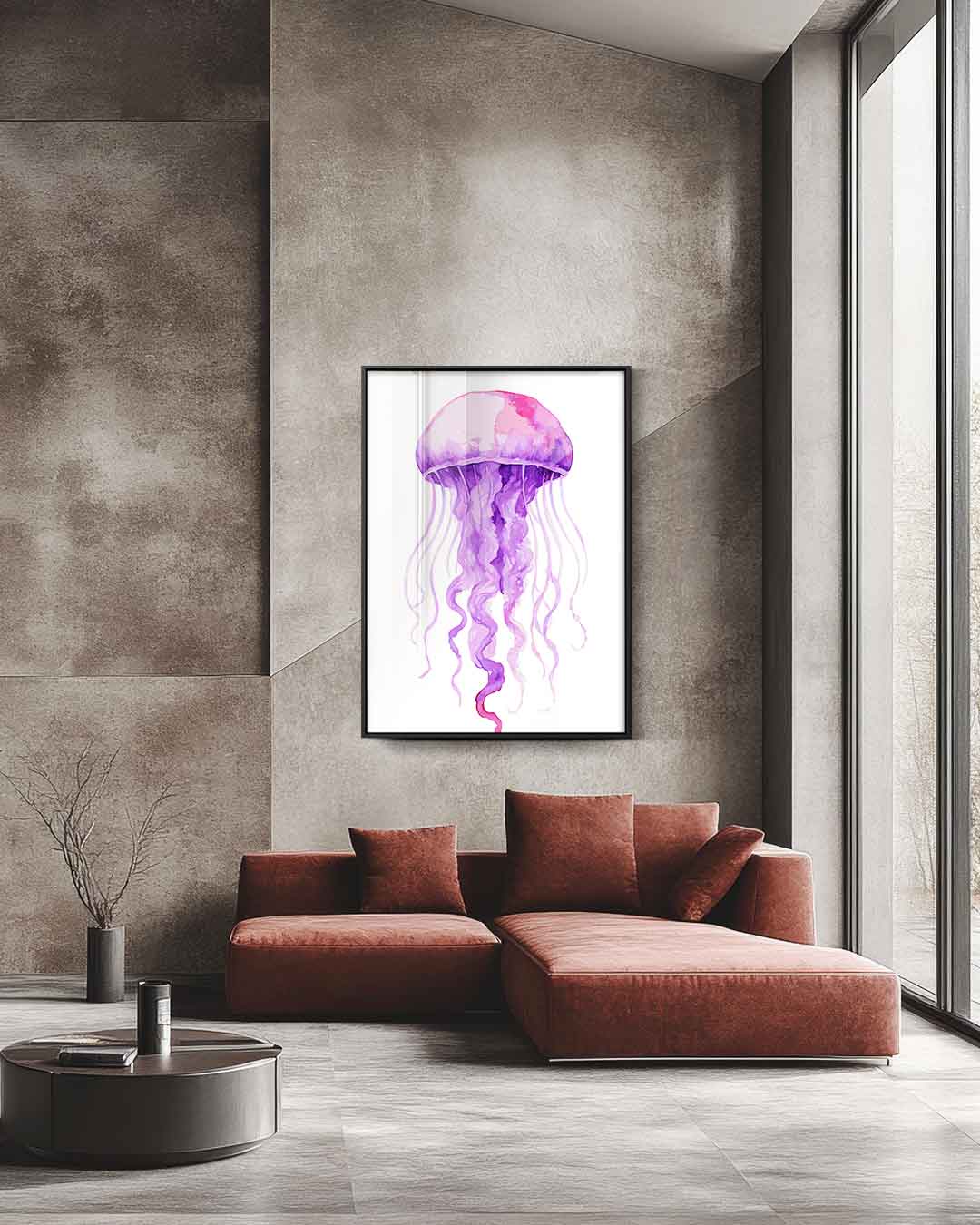 Dromerige Paarse Kwal Kunstwerk-canvas-dibond-plexiglas-wanddecoratie-WallArtistic
