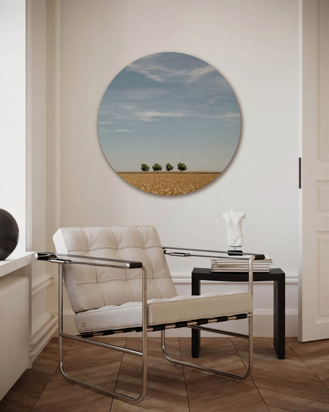 Landschap met bomen Muurcirkel