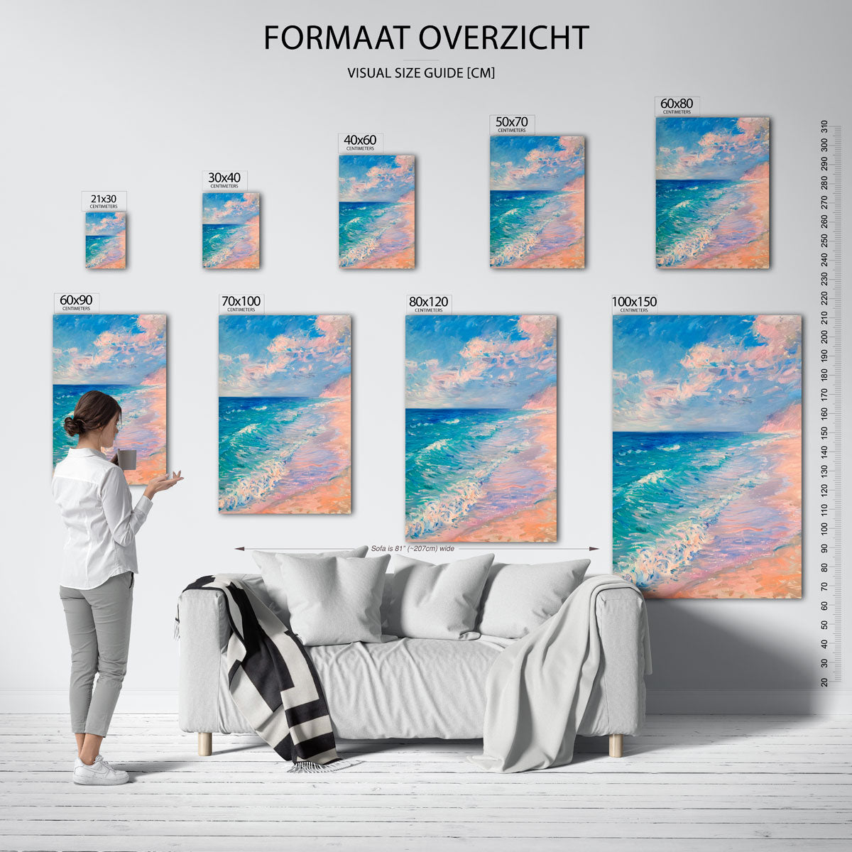 Strand en zee Poster