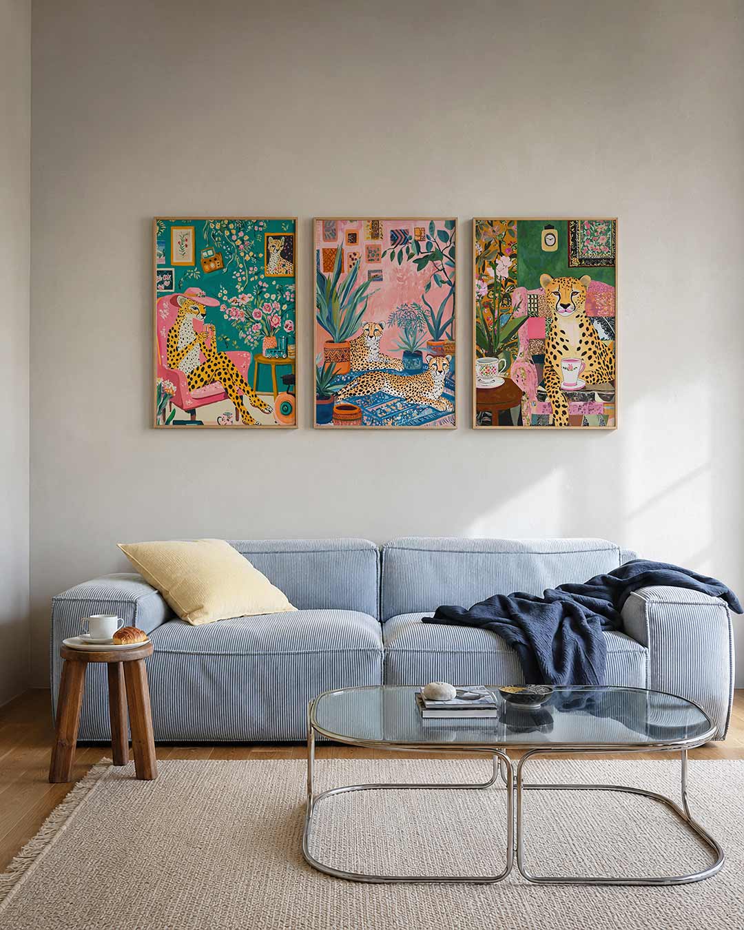 Kleurrijke dierenkamer Posterset