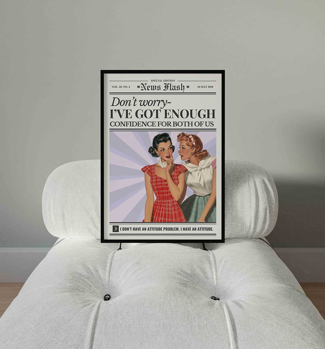 Twee vrouwen met tekst Poster