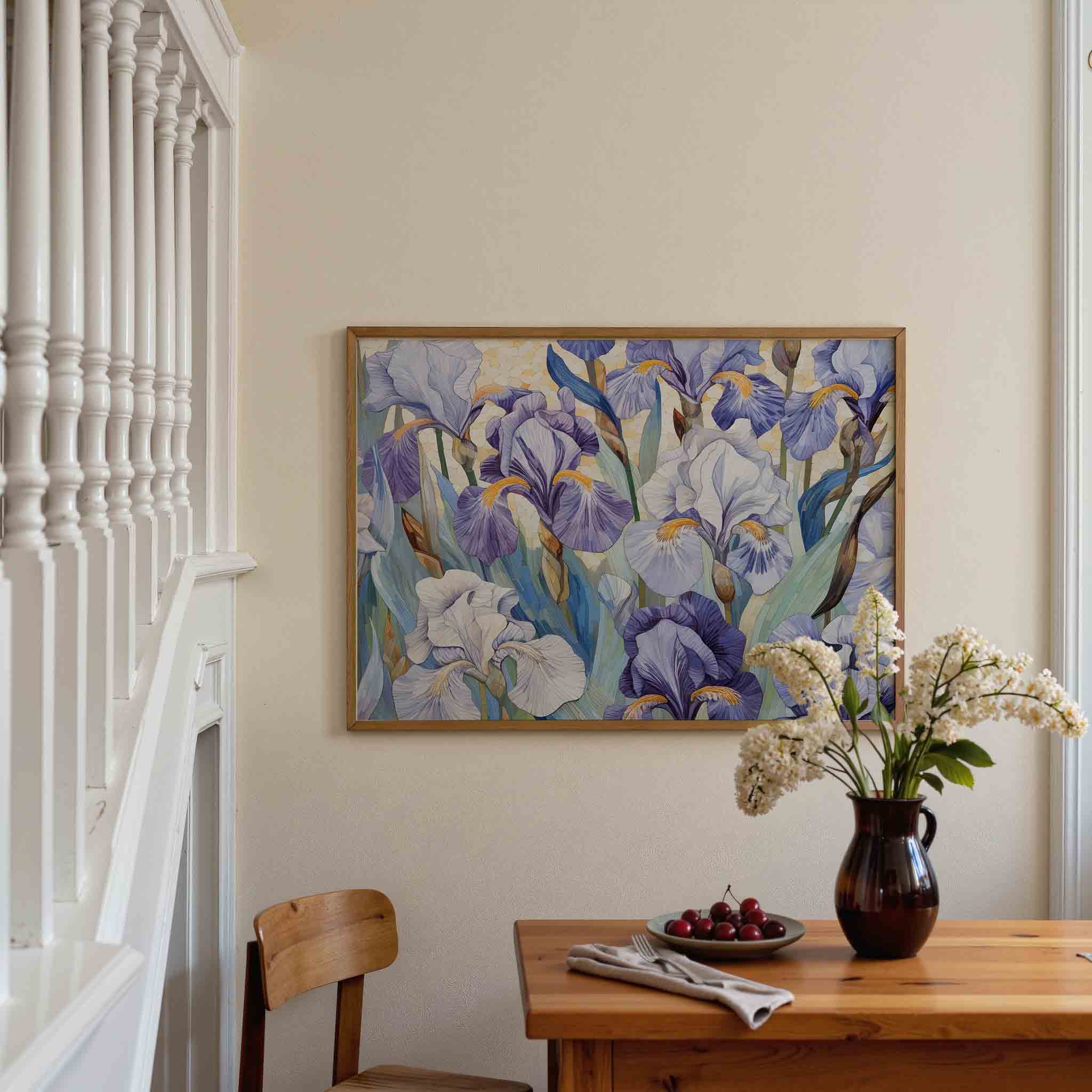 Paarse bloemen Poster