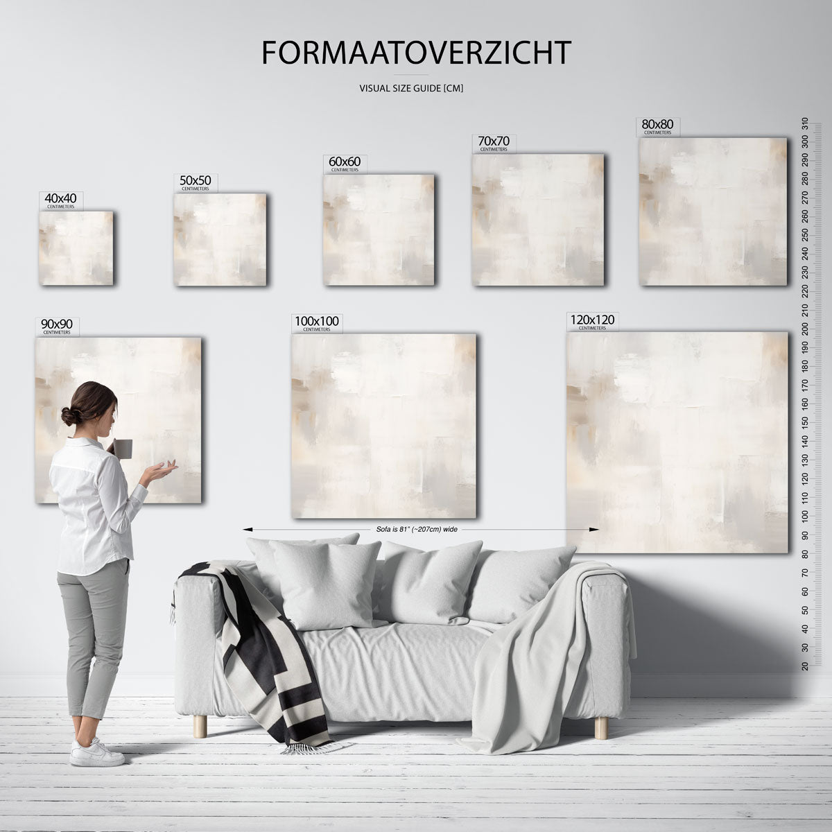 Abstracte beige textuur Poster