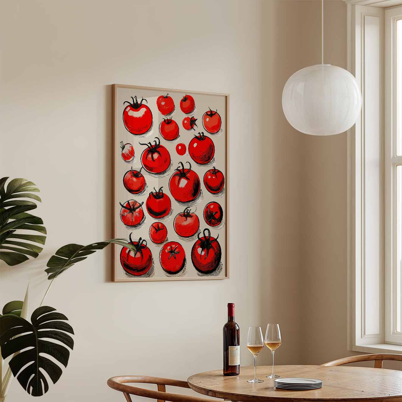 Sfeervolle Tomaten Illustratie Poster-WallArtistic