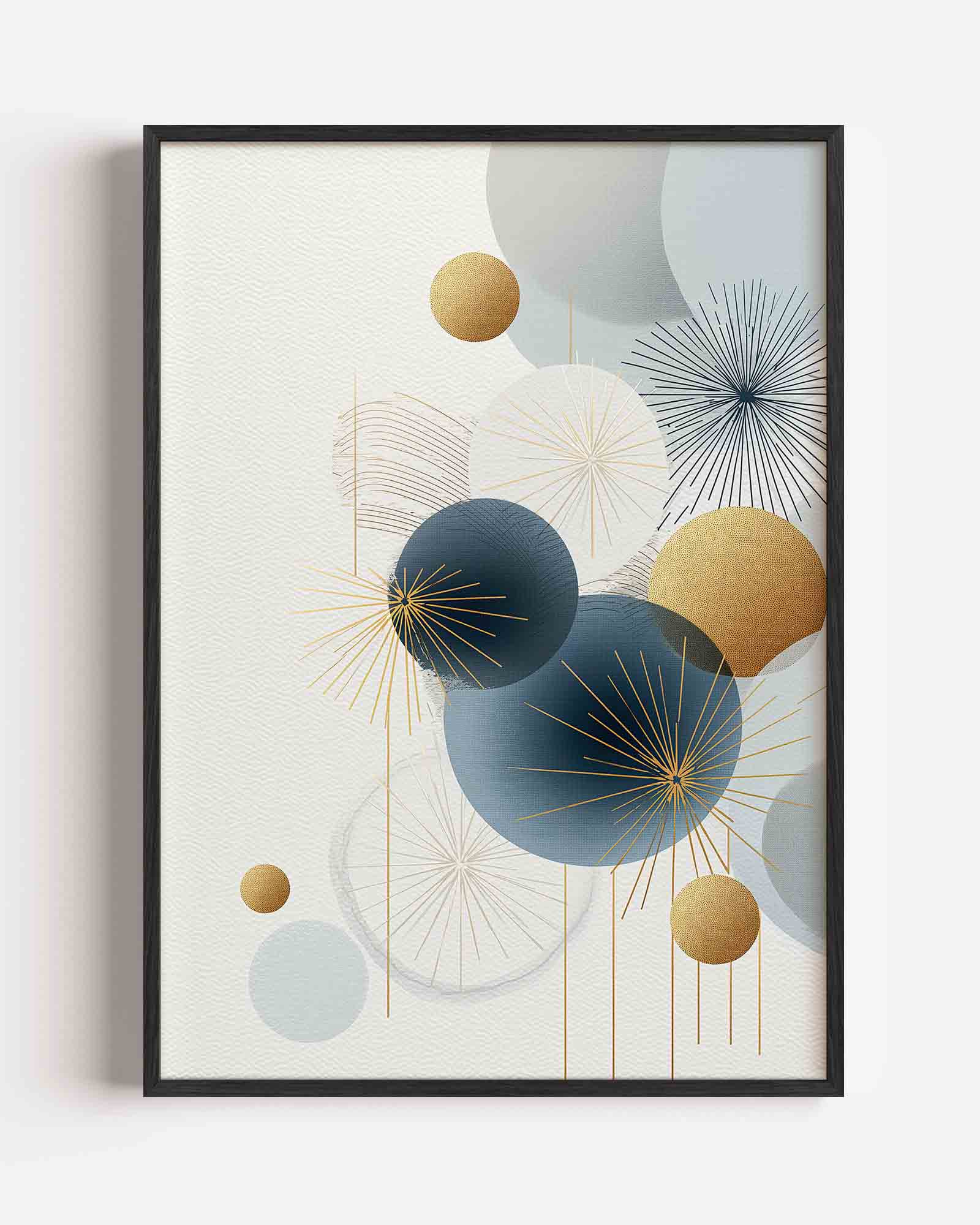 Abstracte cirkels en lijnen Poster