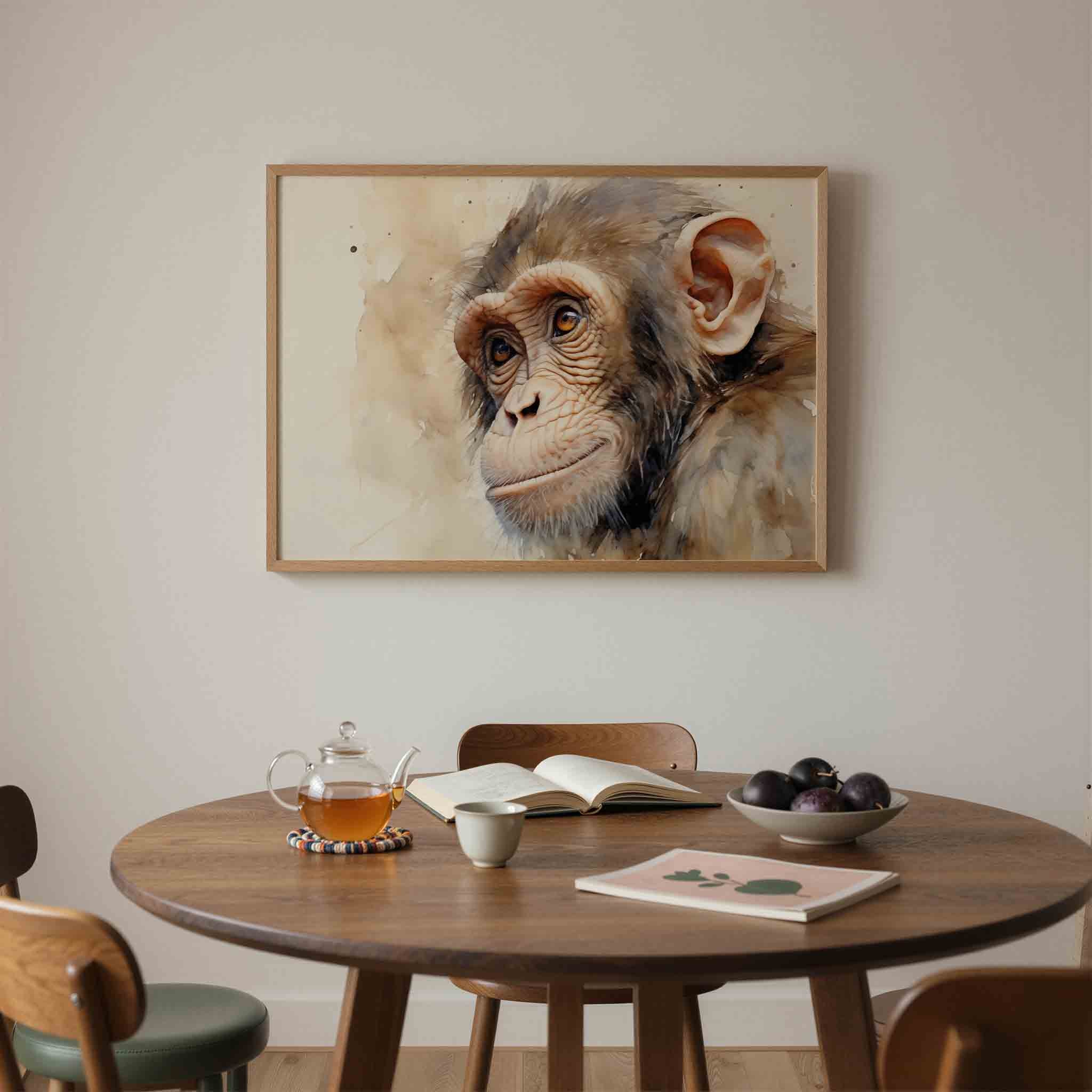 Chimpanzee portret Poster