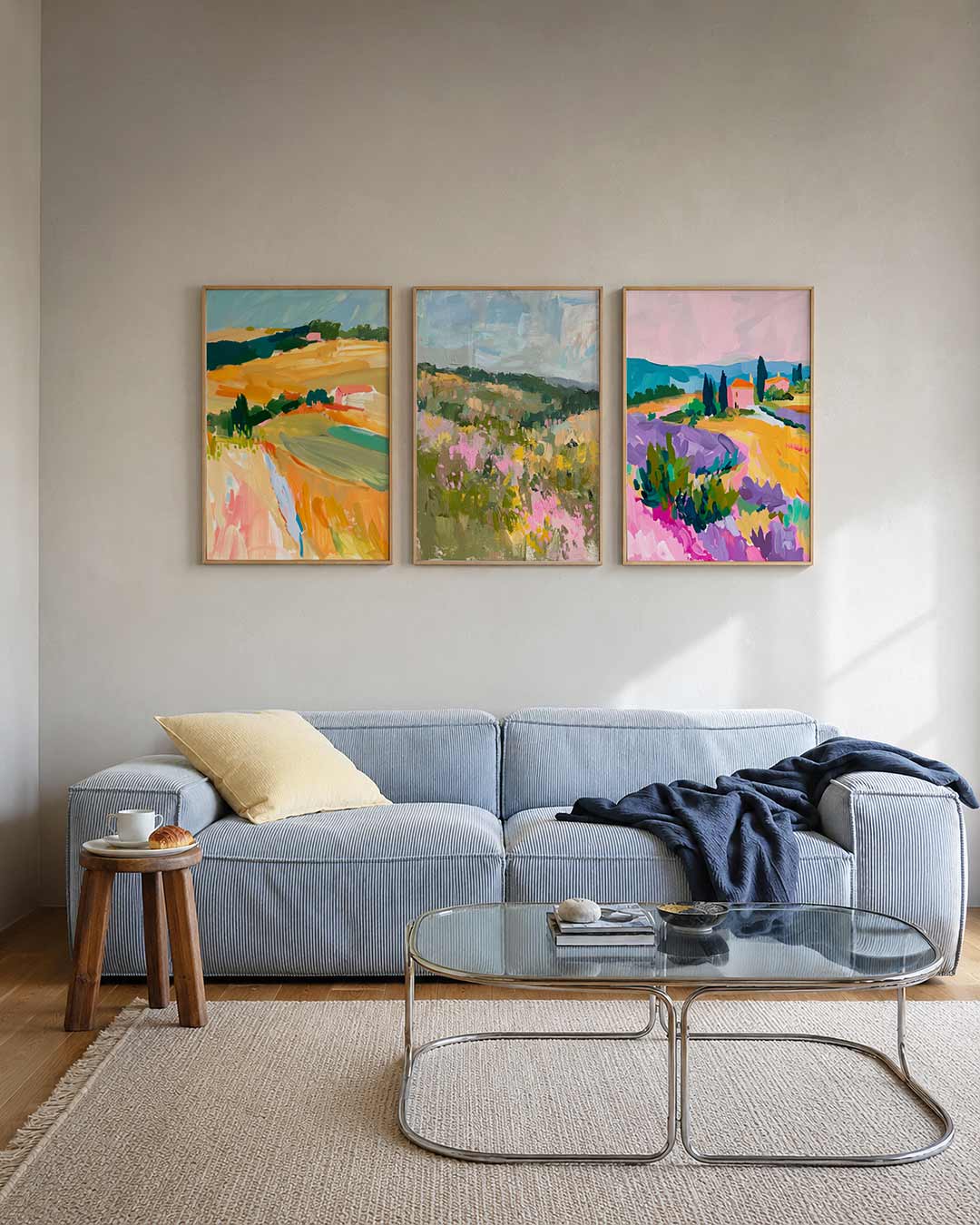 Kleurrijke landschapssferen Posterset