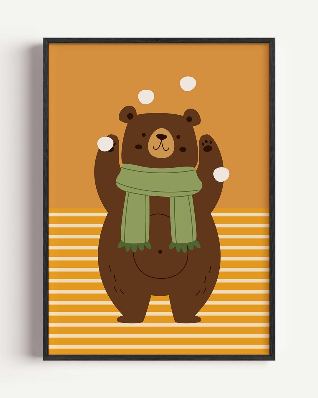 Schattige Berenposter Met Sjaal Poster-WallArtistic