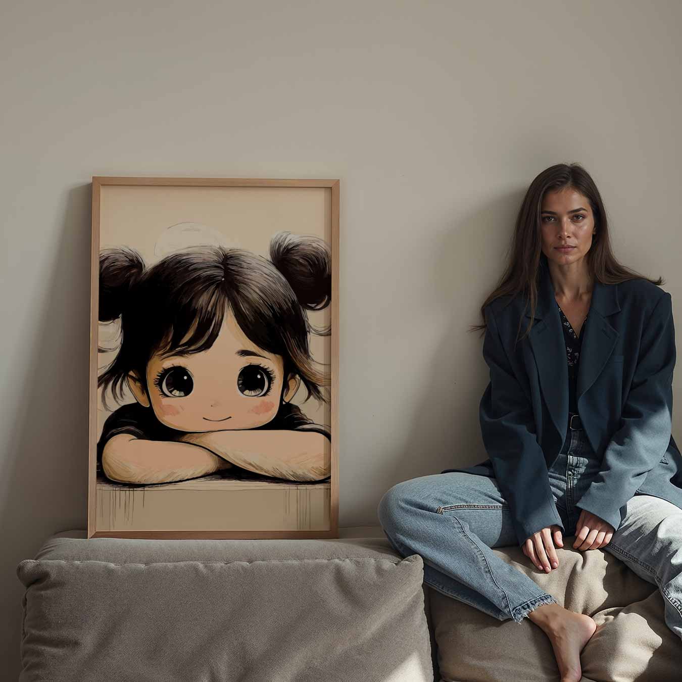 Schattige Meisjesposter-WallArtistic