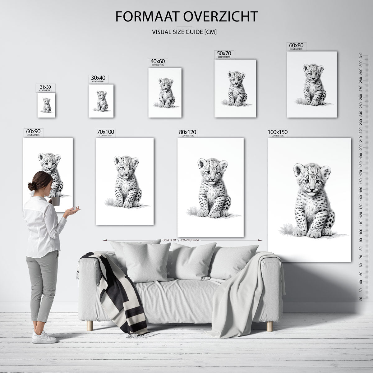Jonge luipaard Poster