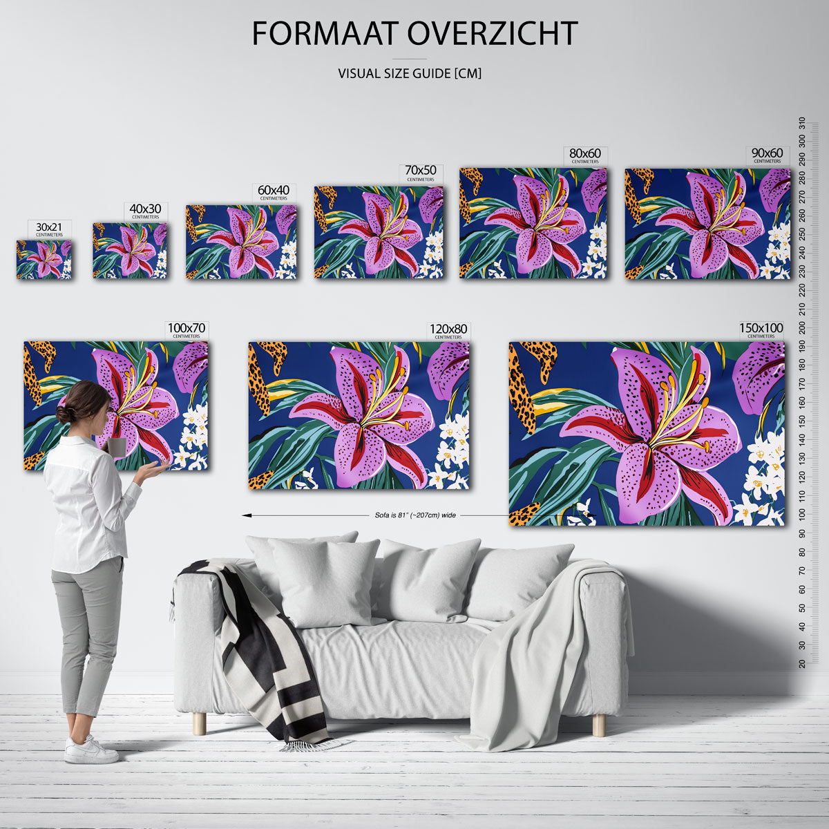 Bloemen en bladeren Poster