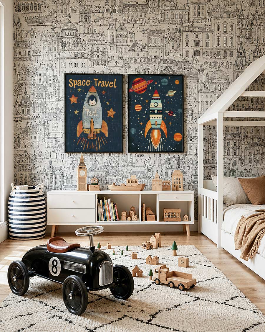 Ruimtevaart fantasie Posterset