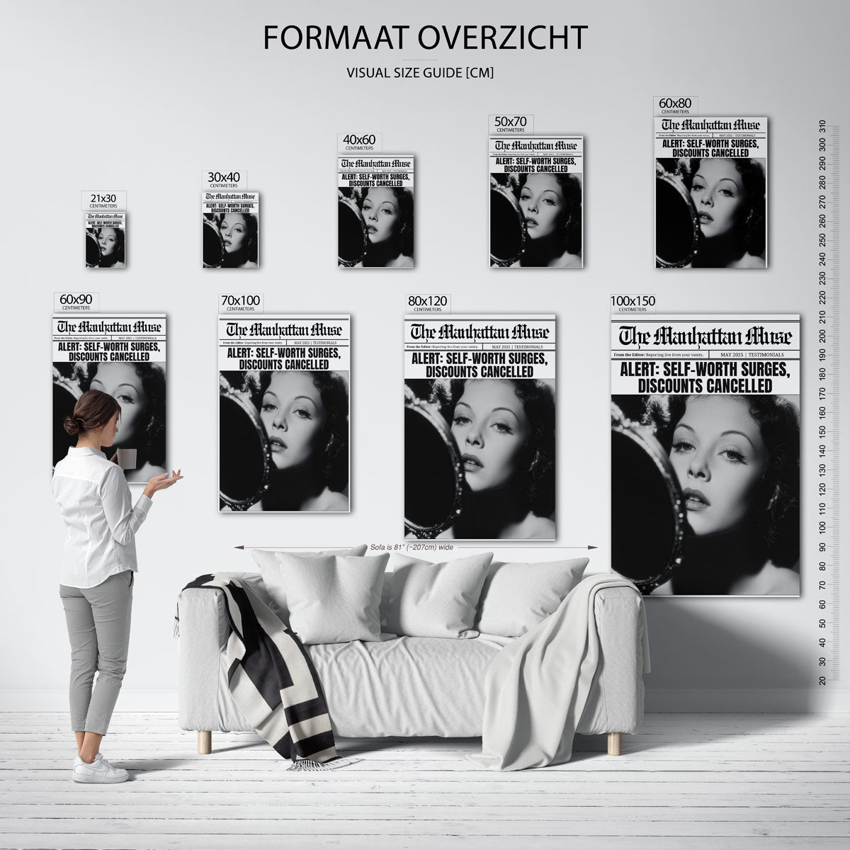 Vrouw met spiegel Poster