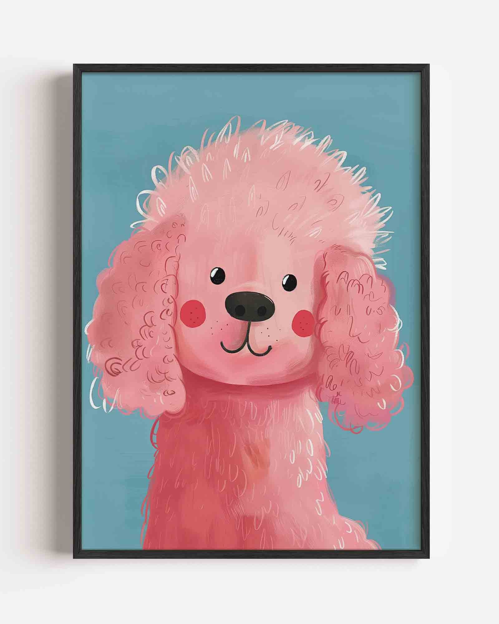 Roze hond Poster