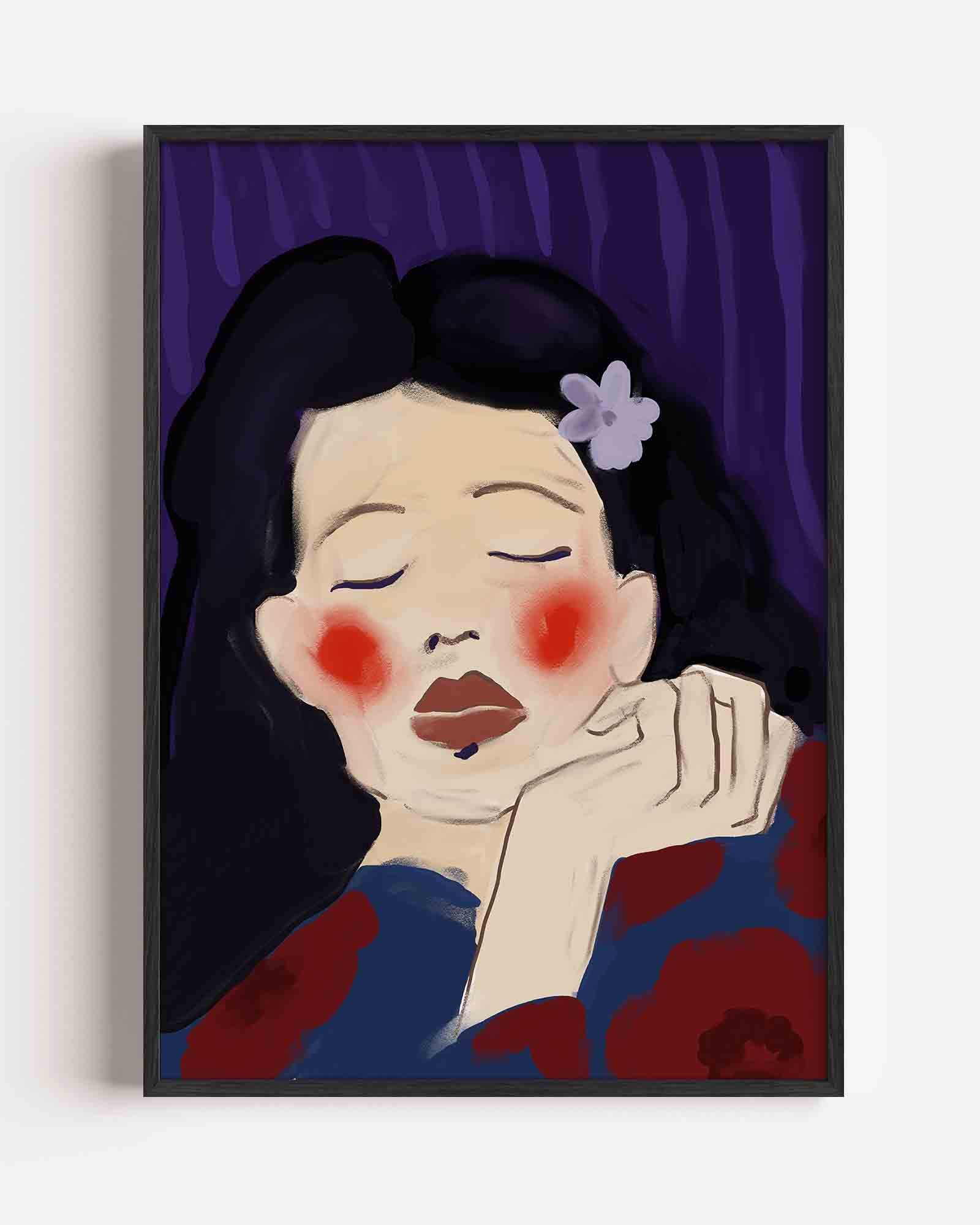 Slapende vrouw Poster