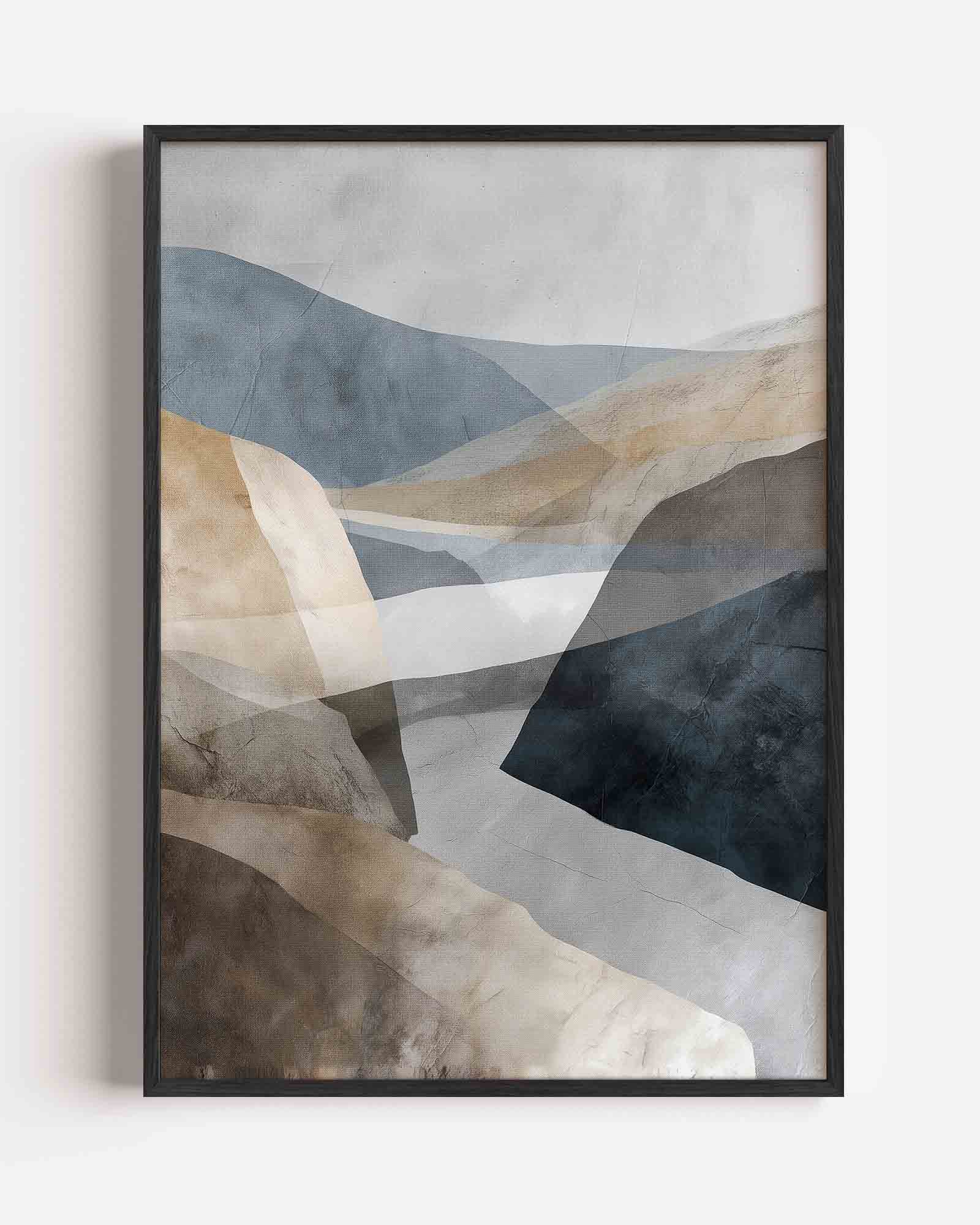 Abstracte landschapsvormen Poster