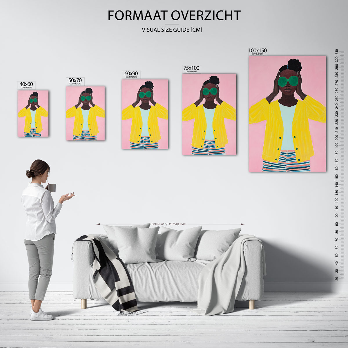 Kleurrijke portret illustratie Kunstwerk
